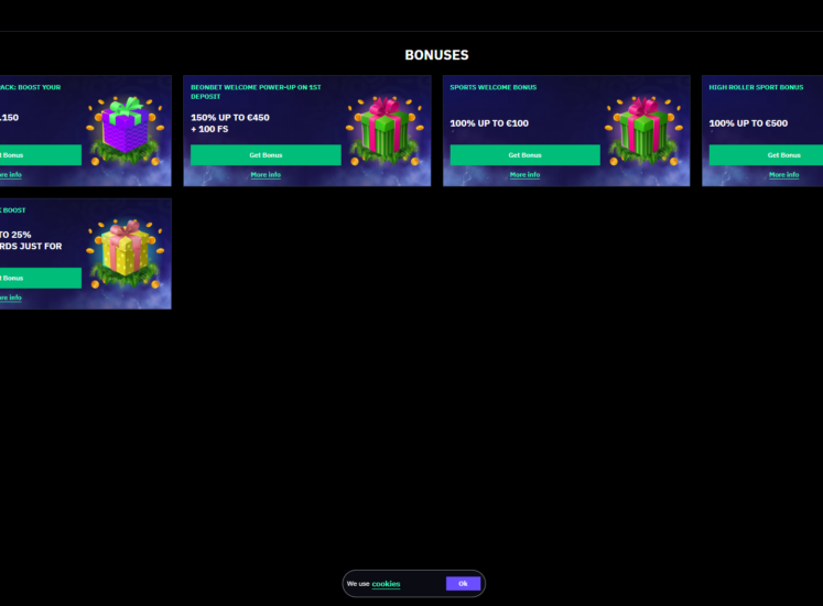Beonbet Bonuses Page